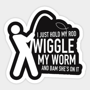 Fishing wiggle my worm Sticker